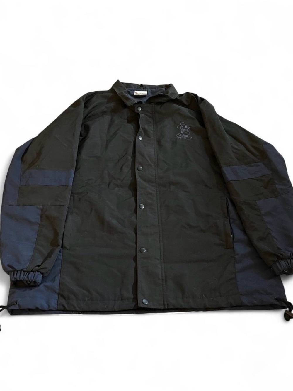 Vintage Walt Disney World Men’s Jacket Navy Black Raincoat Windbreaker Size L